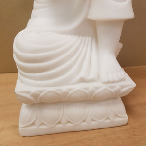 White Resting Buddha (approx 26x12x12cm)