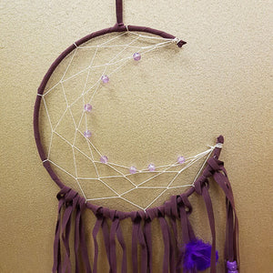 Purple Crescent Moon Dreamcatcher