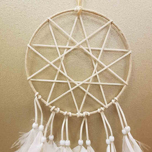 Cream and White Star Dreamcatcher