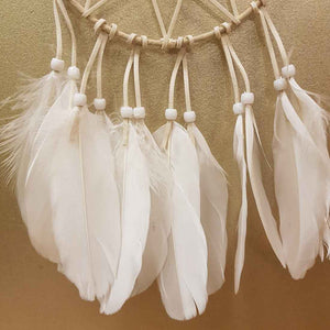 Cream and White Star Dreamcatcher