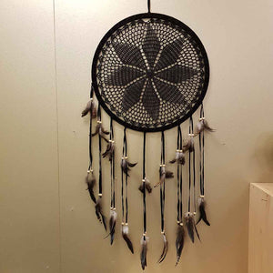 KORA Black Starburst Dream Catcher. (approx. 40cm diameter)