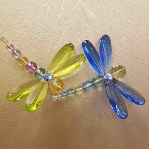 Colourful Hanging Dragonfly. (approx. 9x8.5cm)