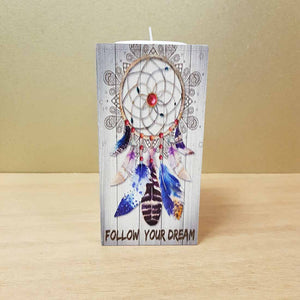 Follow Your Dreams T-Lite Candle Holder. (approx. 12x6x6cm)