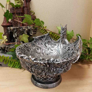 Silver Dragon Fire Bowl (approx. 15x18x22cm)