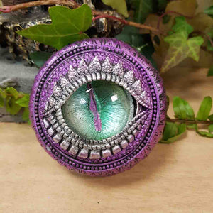 Purple Dragon Eye Trinket Box (approx. 5x8x8cm)