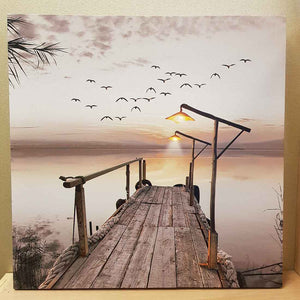 Jetty Picture with LED lights (approx. 39.5x39.5cm)