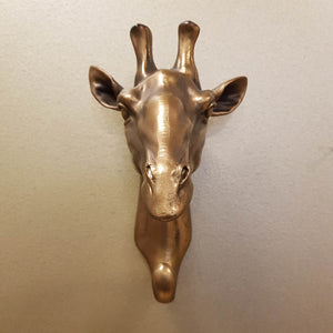 Bronze Look Giraffe Head Hook (for the wall. approx. 21x13x14cm)