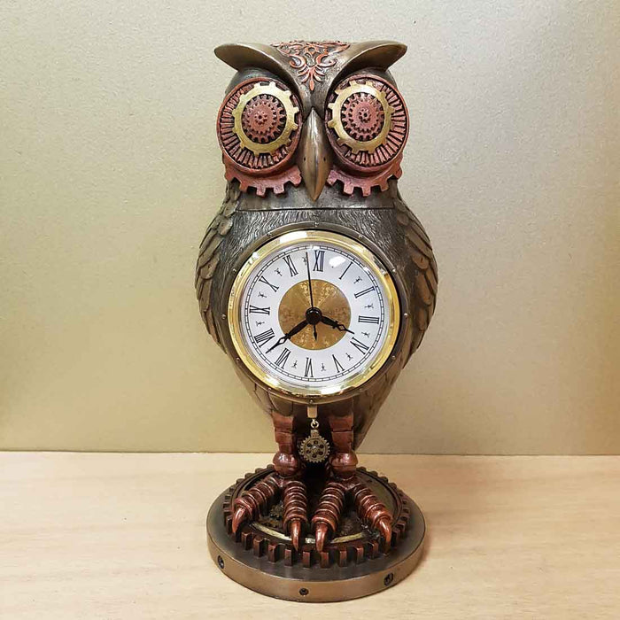 Steampunk Owl Clock (approx. 26x12x12cm)