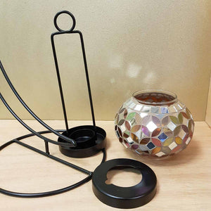 Mosaic Candle Holder with Stand (approx. 32x27x19cm)