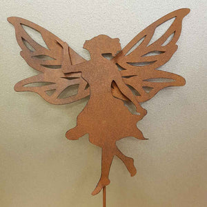 Rustic Fairy Garden Stake (metal. approx. 41x21cm)