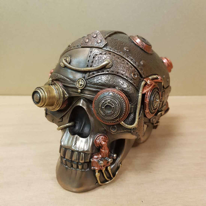 Steampunk Skull Trinket Box (approx. 12x11x16.5cm)