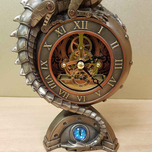 Steampunk Dragon Clock (approx. 23x13x10.5cm)