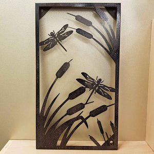 Dragonflies Metal Wall Art (approx 45x26cm)