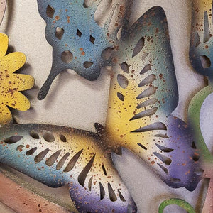 Butterflies Metal Wall Art (approx 70x70cm)