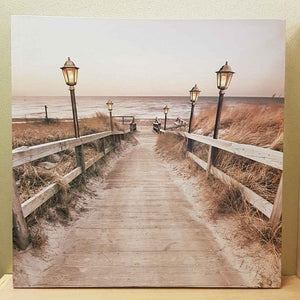 Boardwalk Picture with LED lights (approx. 39.5x39.5cm)