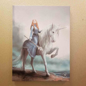 Small Journey Starts Canvas by Anne Stokes (approx. 25 x 19cm)