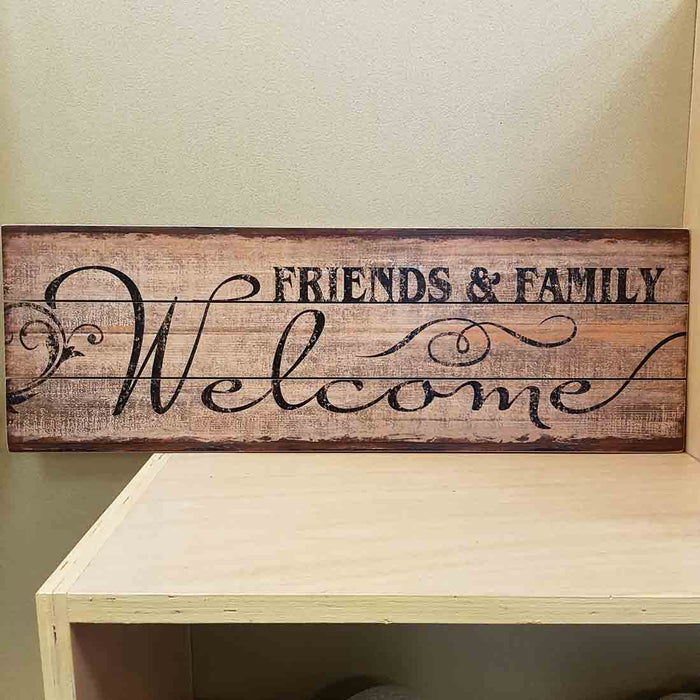 Friends & Family Welcome Wall Art (20x60cm)