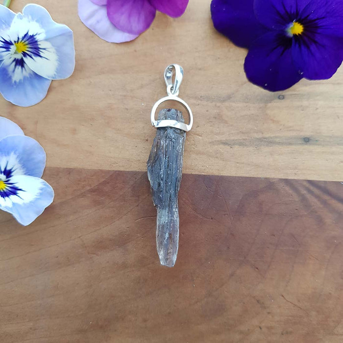 Scapolite Raw Pendant. (set in Sterling Silver)