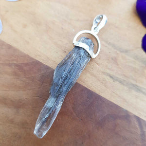 Scapolite Raw Pendant. (set in Sterling Silver)