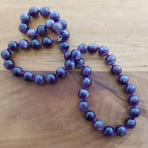 Amethyst Necklace (assorted. round beads approx. 10mm)