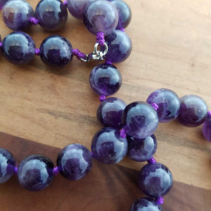 Amethyst Necklace (assorted. round beads approx. 10mm)
