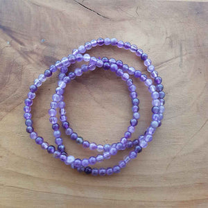 Amethyst Bracelet (assorted. approx. 4mm round beads)