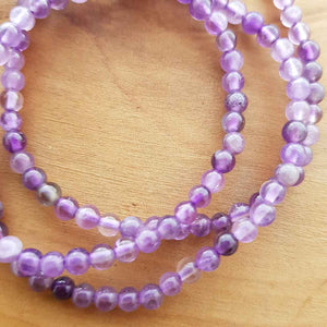 Amethyst Bracelet (assorted. approx. 4mm round beads)