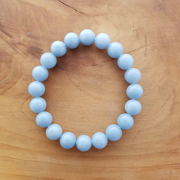 Angelite Bracelet (assorted. approx. 10mm round beads)