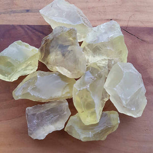 Lemon Quartz or Natural Citrine Rough Rock. (you decide. assorted. approx. 4.5x3cm)