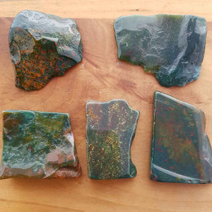 Bloodstone Polished Slab (assort. approx. 3.5x4cm but they really do vary)