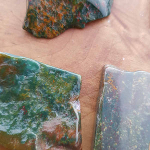 Bloodstone Polished Slab (assort. approx. 3.5x4cm but they really do vary)