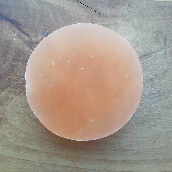 Orange Selenite Round Charging Plate (assorted. approx. 7x7x1cm)