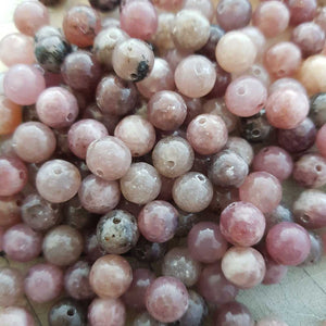 Lepidolite Bead (assorted. round. approx. 8mm)