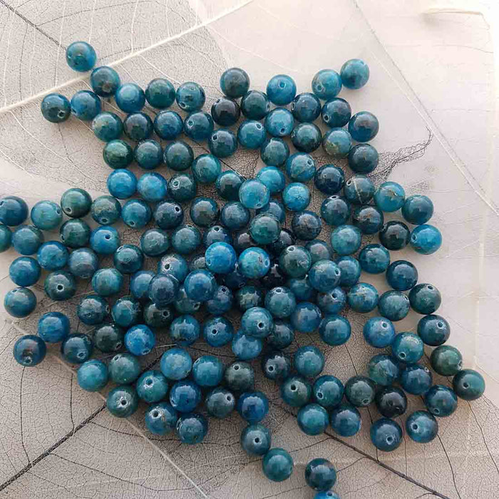 Blue Apatite Bead (assorted. approx. 8mm round)