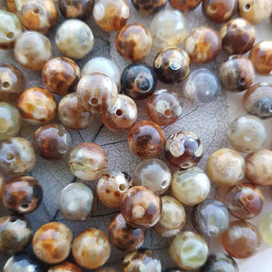 Fire Agate Bead (assorted. round. approx. 8mm)
