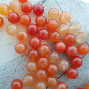 Carnelian Bead (assorted. approx. round 8mm)