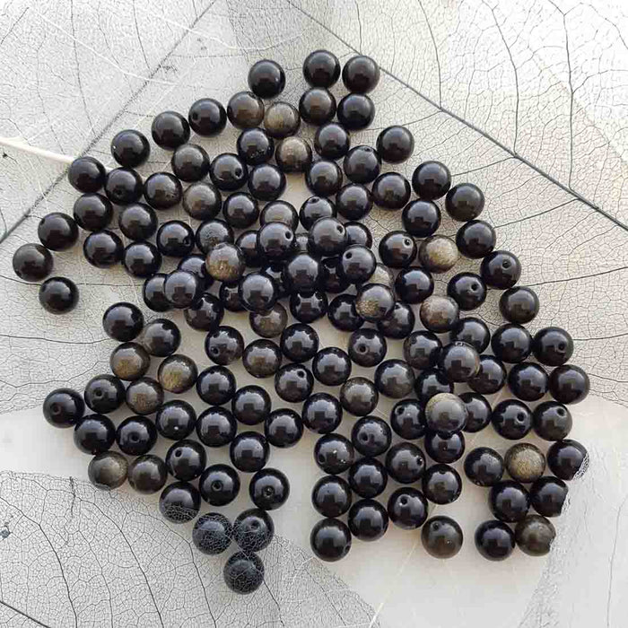 Gold Sheen Obsidian Bead (assorted. approx. 8mm round)