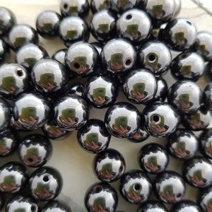 Magnetic Man-Made Hematite Round Bead (approx. 10mm)