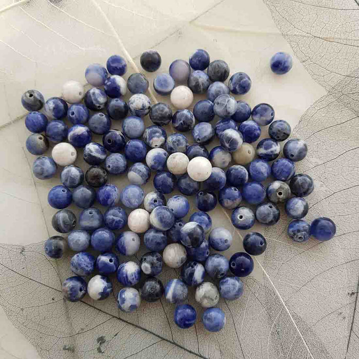 Sodalite Bead (assorted. approx. 8mm round)