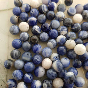 Sodalite Bead (assorted. round. approx. 8mm)