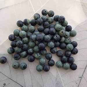 Kambaba Jasper Beads (frosted 8mm)