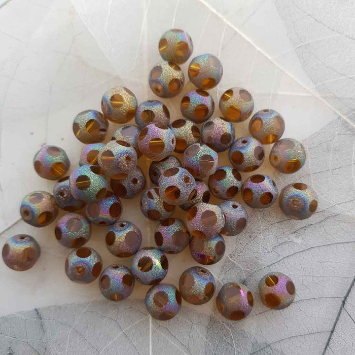 Electroplated Crystal Bead (8mm)