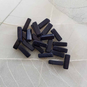 Blue Sandstone (aka Goldstone) Bead (Cuboid 13x5x5mm)