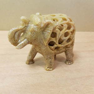 Marble Onyx aka Banded Calcite Elephant with Calf (assorted. approx. 9x8x5cm)