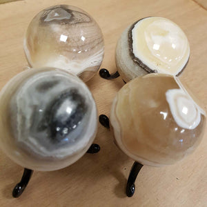 Zebra Calcite Sphere (assorted. approx. 5cm diameter)