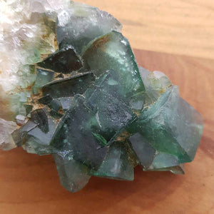 Green Fluorite Natural Cluster. (approx 13x6.5x3cm)