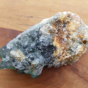 Green Fluorite Natural Cluster. (approx 13x6.5x3cm)