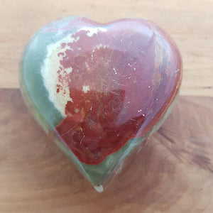 Marble Onyx aka Banded Calcite Heart (assorted. approx. 9x8x4cm)