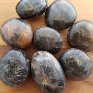 Black Moonstone Palm Stone (assorted approx. 4x4x2.5cm)