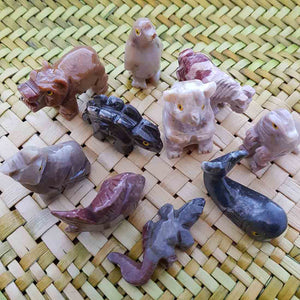 Soapstone Critters (assorted. approx. 3x3cm but really does vary)